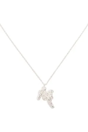 Lee M alphabet pendant necklace