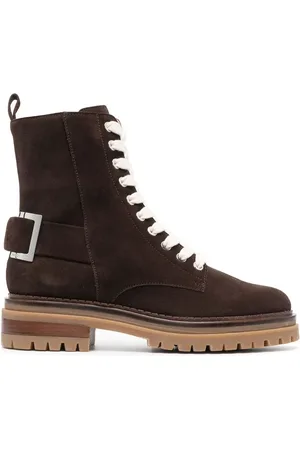 Sergio Rossi Lace-up suede ankle boots