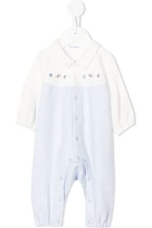 Familiar Cotton embroidered-design babygrow