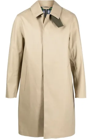 MACKINTOSH TARTAN OXFORD bonded cotton 3/4 coat