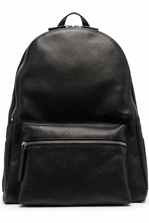 Orciani Logo-plaque leather backpack