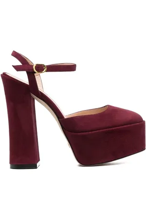 Stuart Weitzman Square-toe 115mm suede platform pumps