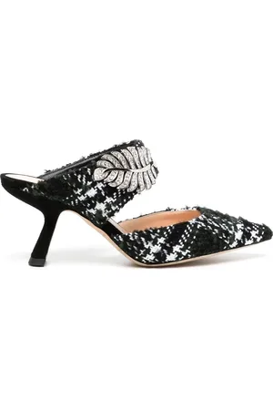 Nicholas Kirkwood Monstera wool 70mm mules