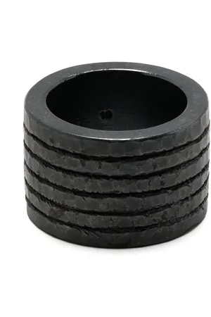 PARTS OF FOUR Plane oxidised band ring