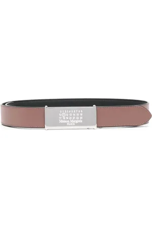 Maison Margiela Engraved-logo leather belt