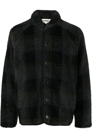 YMC Beach shearling checked jacket