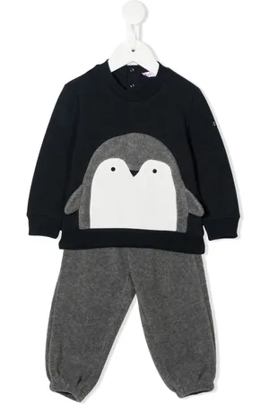 Il gufo Penguin-print tracksuit set