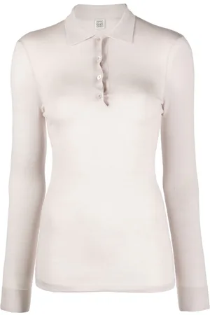 Totême Knitted wool polo top