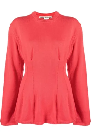 Comme des Garçons Peplum-hem crew neck jumper