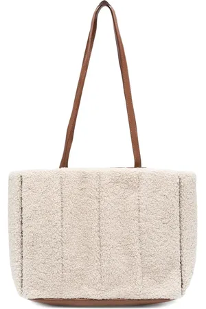 THEMOIRÈ Ribbed faux-shearling tote