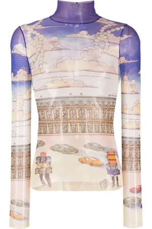 Casablanca Illustration-print top