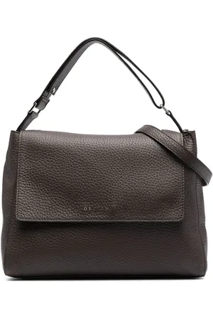 Orciani Logo-lettering leather bag