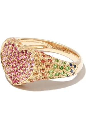 YVONNE LÉON 9kt gold diamond signet ring