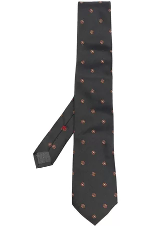 Brunello Cucinelli Men Bow Ties - Floral-embroidered silk tie
