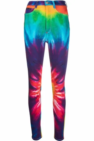 Philipp Plein Tie dye print skinny jeans