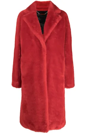 Philipp Plein Graffiti-print faux-fur coat