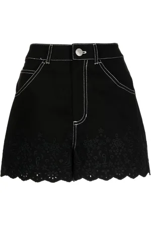 Staud Embroidered fitted shorts