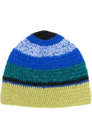 AGR Men Beanies - Stripe-knit beanie hat