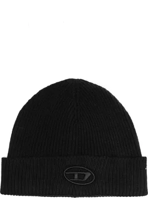 Diesel Logo-embroidered knitted beanie