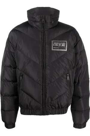 VERSACE Chest logo-print padded jacket