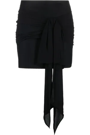 Serafini Bow-detail high-waisted miniskirt