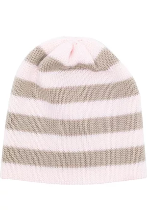 LITTLE BEAR Beanies - Stripe-print knit beanie