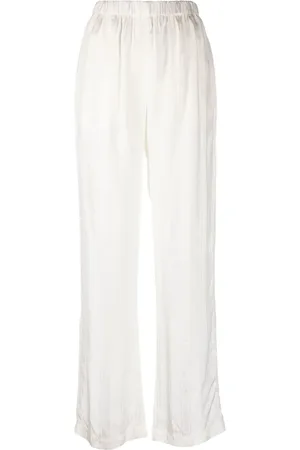 There Was One Striped straight-leg trousers