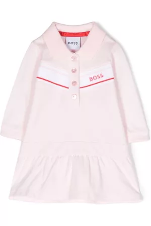 HUGO BOSS Casual Dresses - Collared embroidered-logo dress