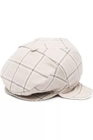 COLORICHIARI Caps - Plaid-check cotton cap