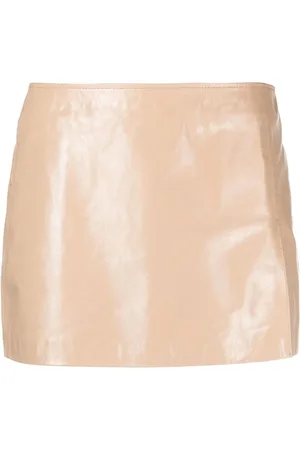 Manokhi Side-slit mini leather skirt