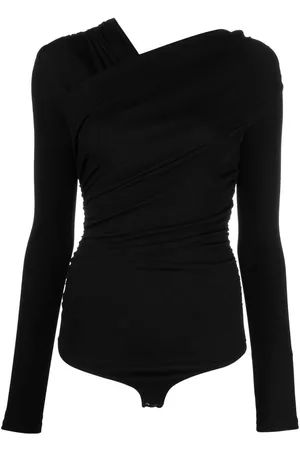Goldsign Women Long Sleeve - Ruched long-sleeve bodysuit