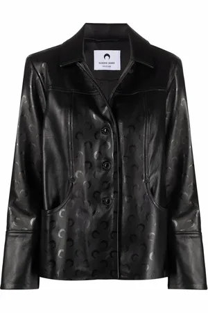 Marine Serre Moon-print leather jacket