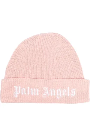 Palm Angels Logo-embroidered knit hat