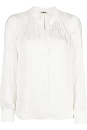 Zadig & Voltaire Long-sleeve gathered-detail blouse