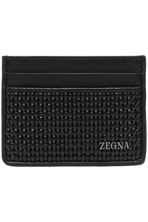 Z Zegna Textured embossed-logo cardholder