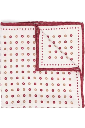 Brunello Cucinelli Men Bow Ties - Geometric-print pocket-square