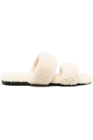 Saint Laurent Shearling flat slides