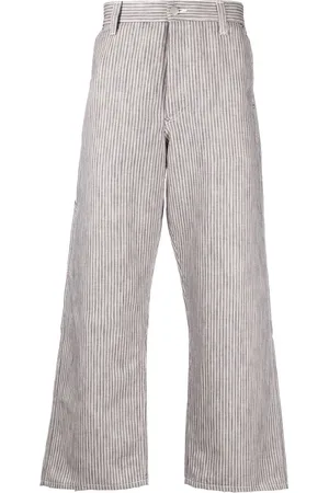 JUNYA WATANABE Stripe-pattern cropped trousers