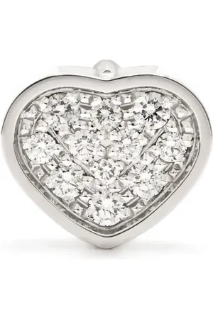 Chopard 18kt white gold My Happy Heart diamond stud earring