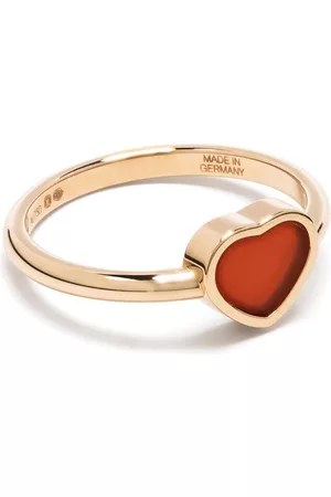 Chopard Women Rings - 18kt rose gold My Happy Heart carnelian ring