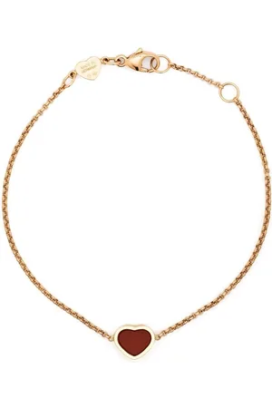 Chopard 18kt rose gold My Happy Heart carnelian bracelet
