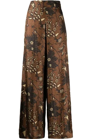 BIYAN Floral-print silk palazzo pants