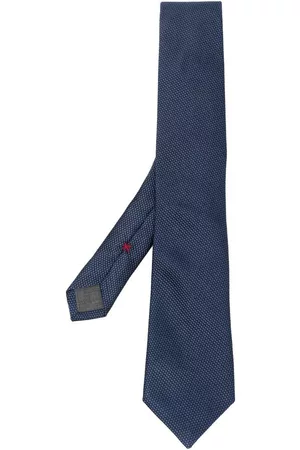 Brunello Cucinelli Men Bow Ties - Textured-finish pointed-tip tie