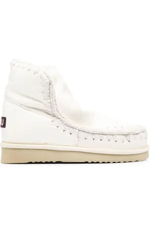 Mou Logo-patch slip-on boots
