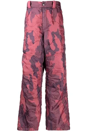 OAMC Quilted camouflage-print trousers