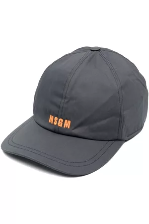Msgm Men Caps - Embroidered logo baseball cap