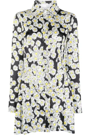 Natasha Zinko Daisy-print pleated shirt dress