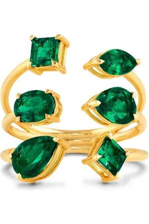 House of Meraki 18kt yellow Aegean emerald ring