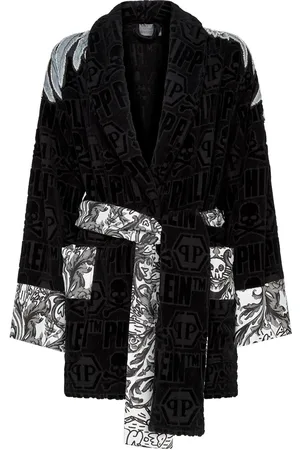 Philipp Plein Silver Eagle short bathrobe