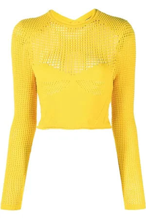 AMBUSH Crochet-hearts cropped jumper